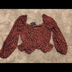 Leopard dressy top